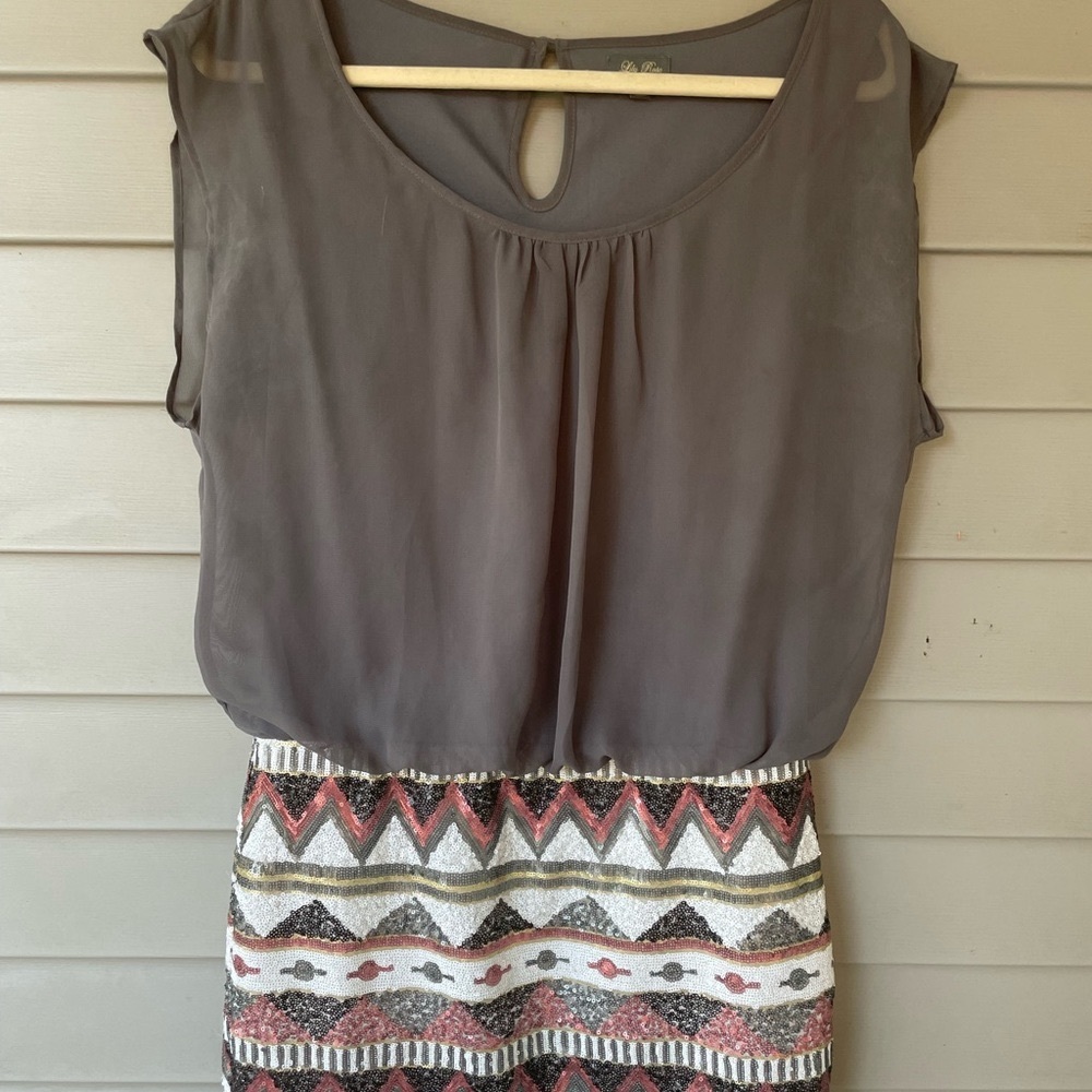 Lily Rose    Blousy Top With Sequence bottom